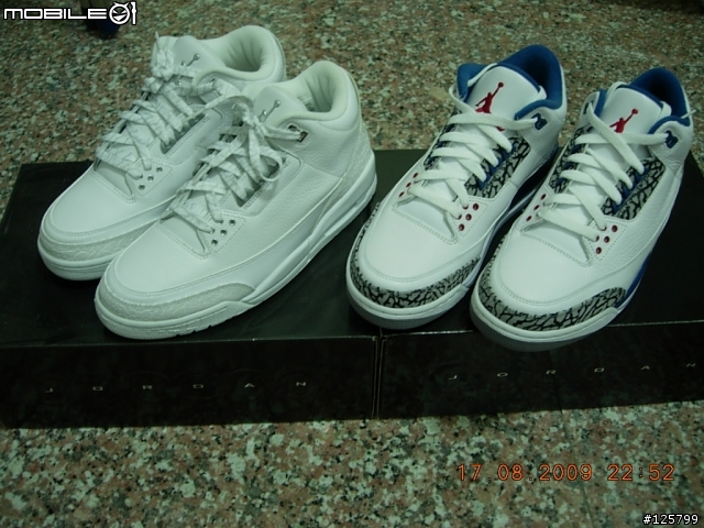 [開箱]Nike Air Jordan III 2009 3代 原版復刻 經典白藍