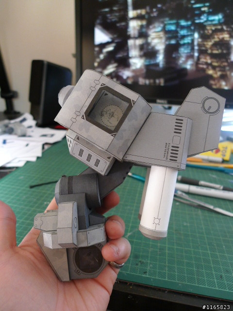 [紙模分享]我的紙模極限...野戰型機器人,全身可動關節25處[製作過程]