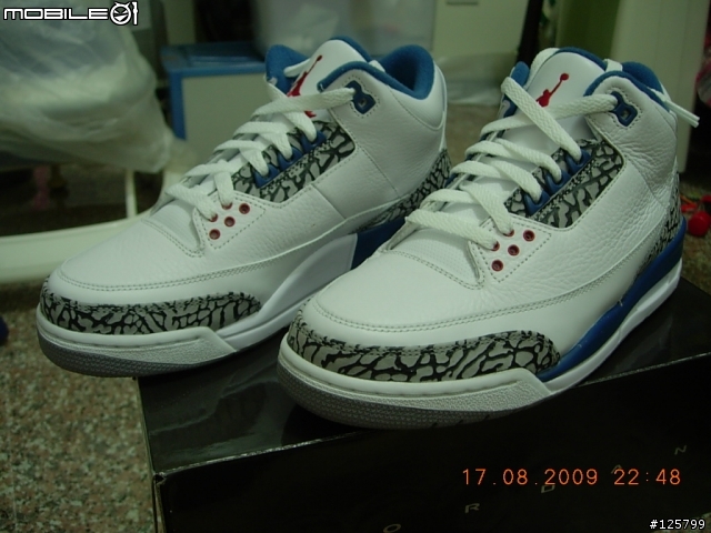 [開箱]Nike Air Jordan III 2009 3代 原版復刻 經典白藍