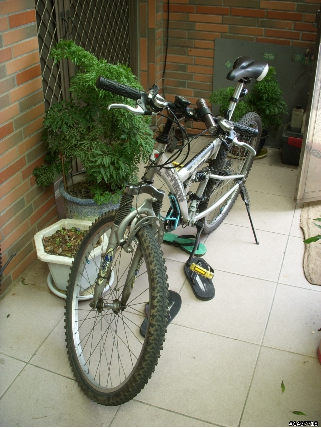 哇!!!騎車騎到車架裂掉...