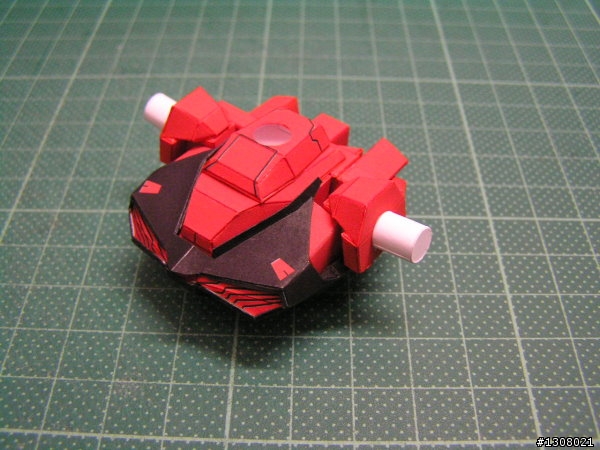 SD紅色異端鋼彈紙模製作(圖多)