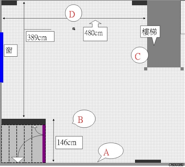 請教客廳格局（電視不知擺那邊orz...)