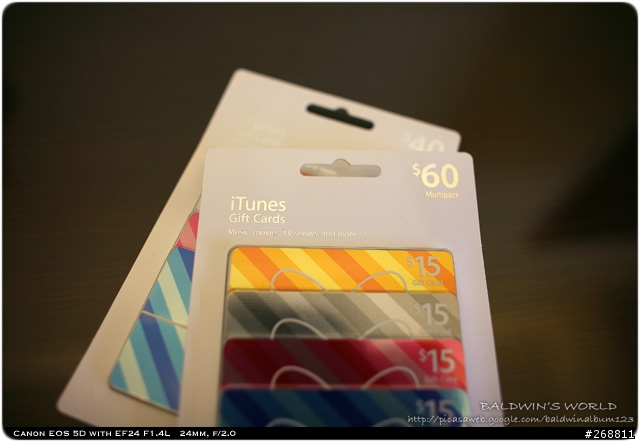 [開箱] iTunes Gift Card