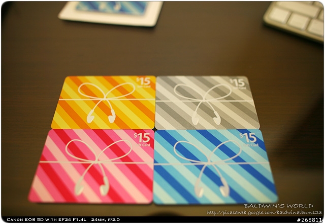 [開箱] iTunes Gift Card