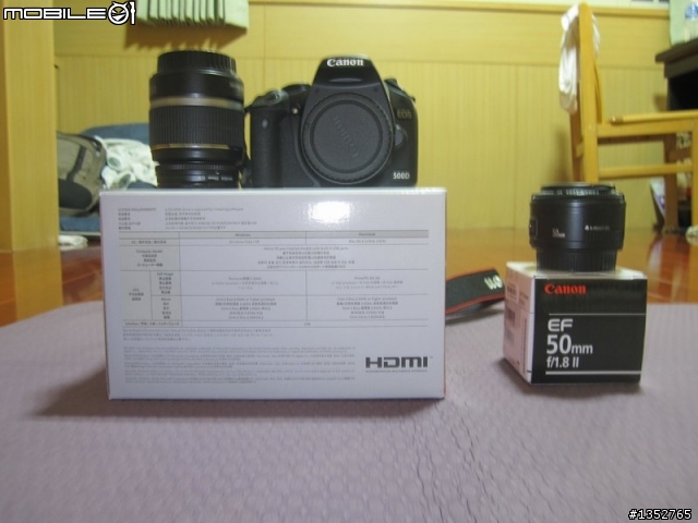[超.簡易開箱文] CANON 500D kit組終於入手啦!