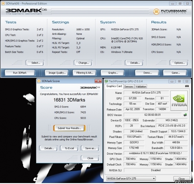 [簡陋開箱+測試]MSI N275GTX Lightning閃電版