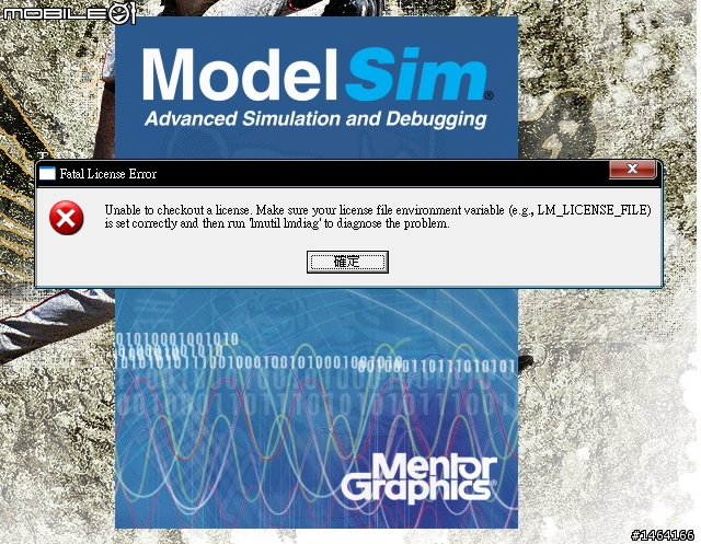 關於ModelSim XE III 6.3c無法執行