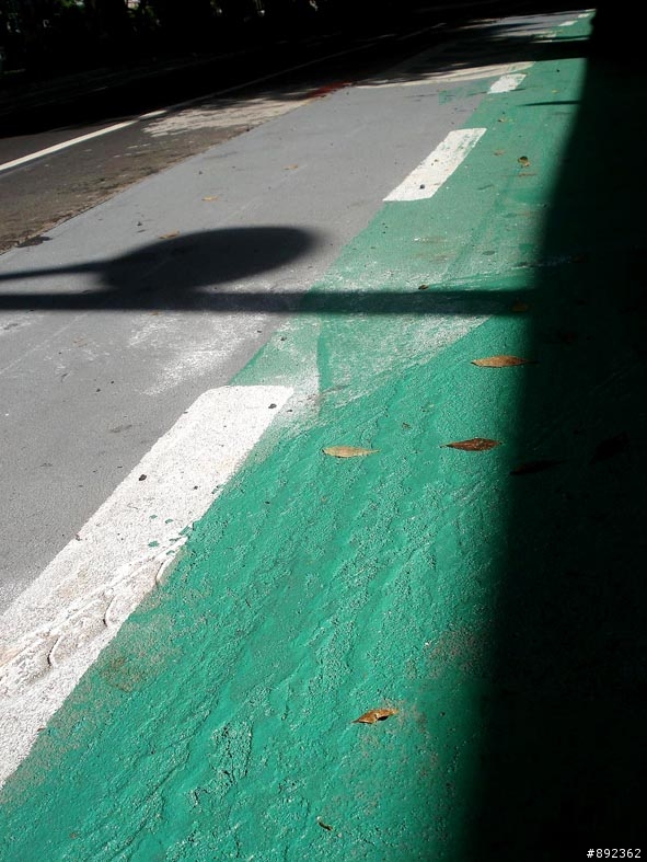 敦化自行車道路面鋪漆未乾! Birdy愛車受難!