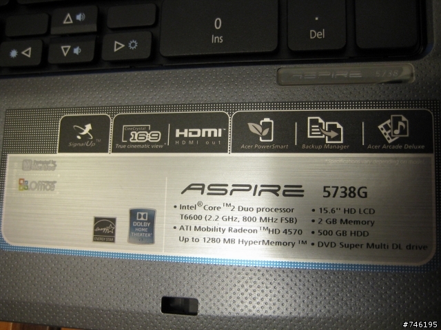 無意間買到了想購買的規格 ACER Aspire  5738G c/p值很高