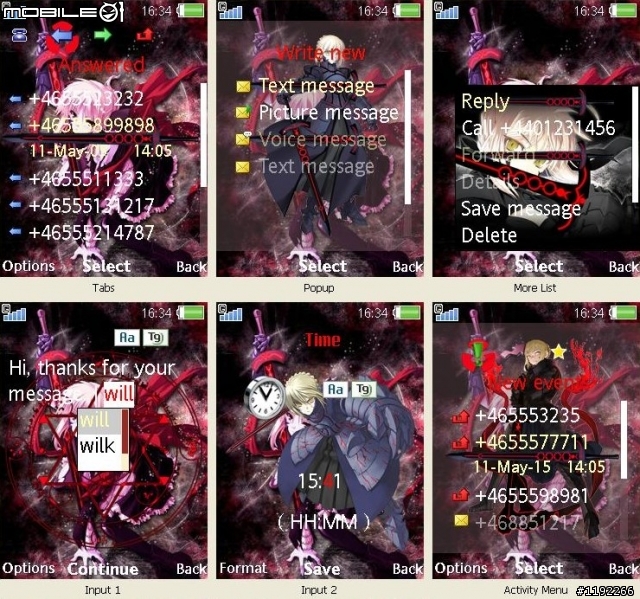 [240*320/三鍵] Fate Unlimited Codes ~ saber 含媒體
