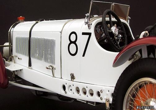 模型車收藏分享[004-CMC-M055, 1/18, Mercedes-Benz SSKL, Mille Miglia, 1931（白象）]