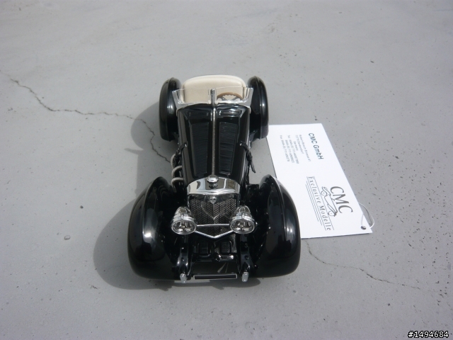 模型車收藏分享[011-CMC-M001, 1/24, Mercedes-Benz SSK, 1930, Black Prince of Count Trossi]