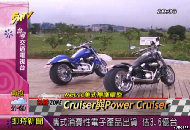 交通電視台 20:00-21:00 介紹美式重車