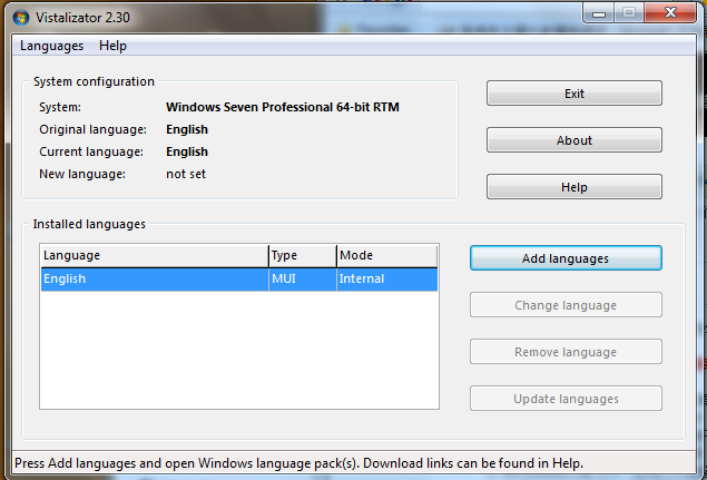 Vista 和WIN 7 非旗艦版要改語言介面有福了(MUI)