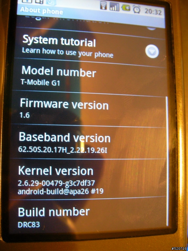HTC G1 Donut V1.6 update
