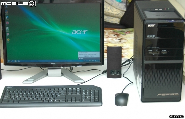 【開箱】平價的文書機 acer Aspire M3202 搭配 acer P221W(預載Windows7)