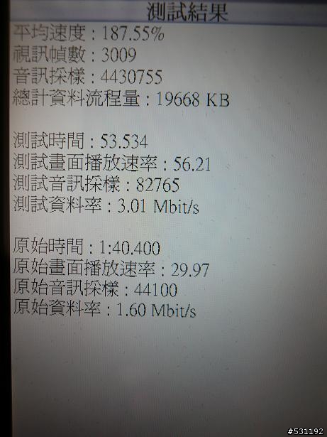 (10/28更新)台版NEOTOUCH影片性能小測試