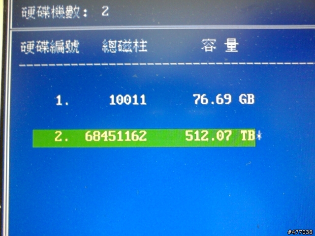 512TB的硬碟?