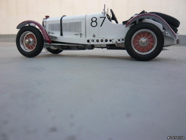 模型車收藏分享[004-CMC-M055, 1/18, Mercedes-Benz SSKL, Mille Miglia, 1931（白象）]