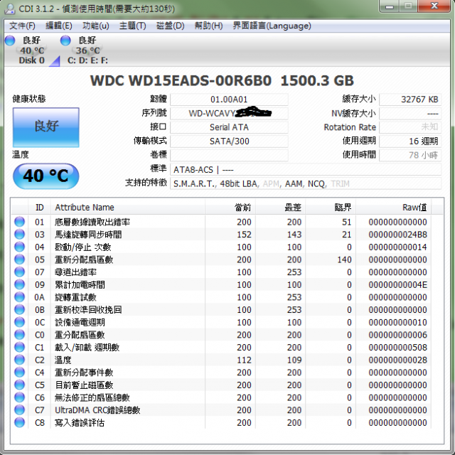 [測試]WD15EADS(圖多)
