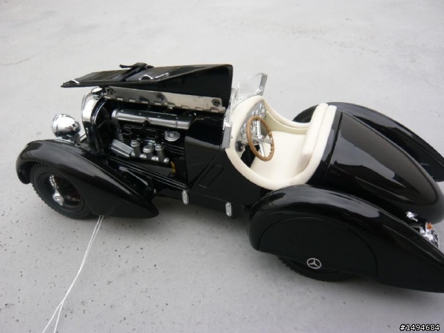 模型車收藏分享[011-CMC-M001, 1/24, Mercedes-Benz SSK, 1930, Black Prince of Count Trossi]