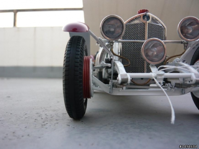 模型車收藏分享[004-CMC-M055, 1/18, Mercedes-Benz SSKL, Mille Miglia, 1931（白象）]
