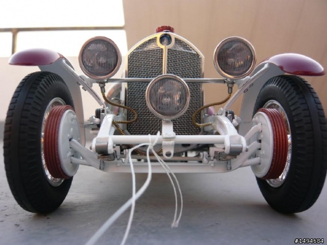 模型車收藏分享[004-CMC-M055, 1/18, Mercedes-Benz SSKL, Mille Miglia, 1931（白象）]