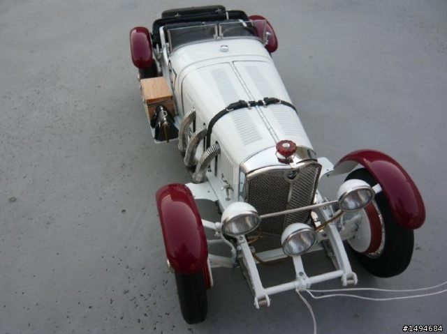 模型車收藏分享[004-CMC-M055, 1/18, Mercedes-Benz SSKL, Mille Miglia, 1931（白象）]