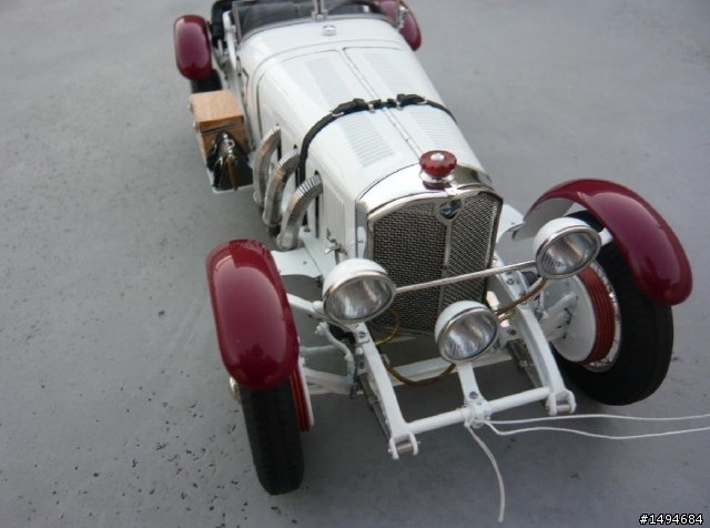 模型車收藏分享[004-CMC-M055, 1/18, Mercedes-Benz SSKL, Mille Miglia, 1931（白象）]