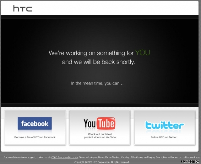[新訊]HTC官方網站更新中...