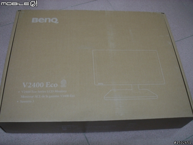 [超不專業新手開箱文] BenQ V2400Eco 螢幕開箱