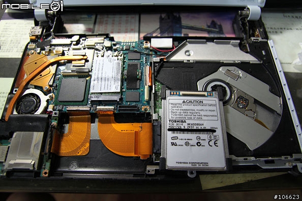 TX56裝上Mtron MOBI 3000 1.8吋ZIF2 32GB SSD 與 atheros 5008網卡