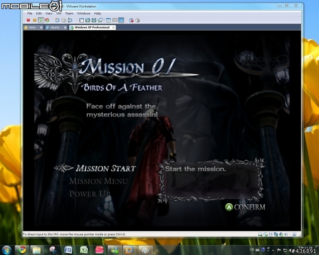VMware-workstation-7 玩3D遊戲的測試 可以玩CS和惡魔獵人4