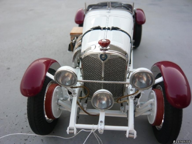 模型車收藏分享[004-CMC-M055, 1/18, Mercedes-Benz SSKL, Mille Miglia, 1931（白象）]