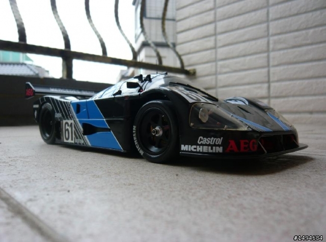 模型車收藏分享[018-Exoto-RLG19190, 1/18, Sauber-Mercedes C9 #61, 1988]