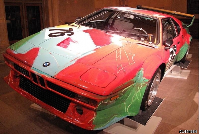 模型車收藏分享[022-Minichamps代工, 1/18, BMW M1 Art Car, painted by Andy Warhol , 1979]