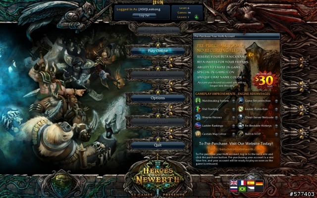 "Heroes Of Newerth" 玩過DOTA的一定要來試試看
