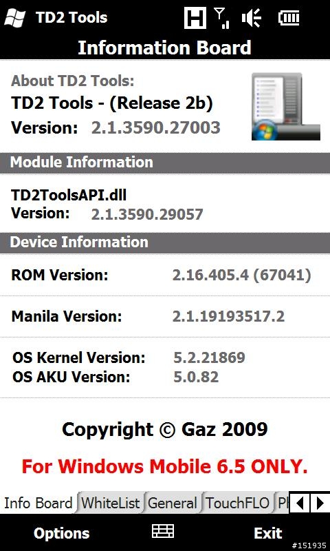 Diamond2 WM6.5的微調工具更TD2 TOOLS 更新了(TD2 Tools 3)