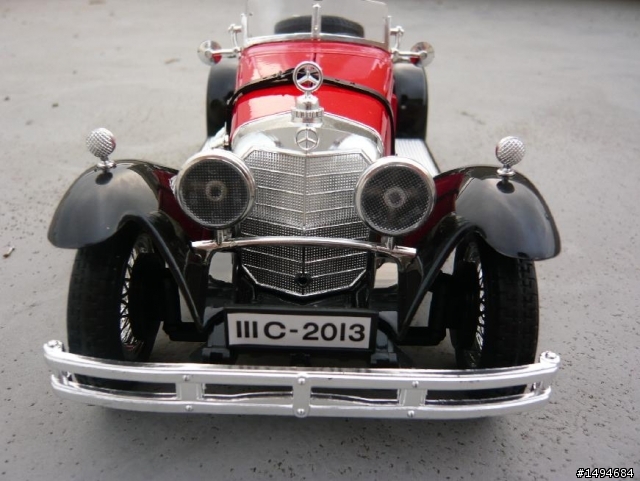 模型車收藏分享[004-CMC-M055, 1/18, Mercedes-Benz SSKL, Mille Miglia, 1931（白象）]