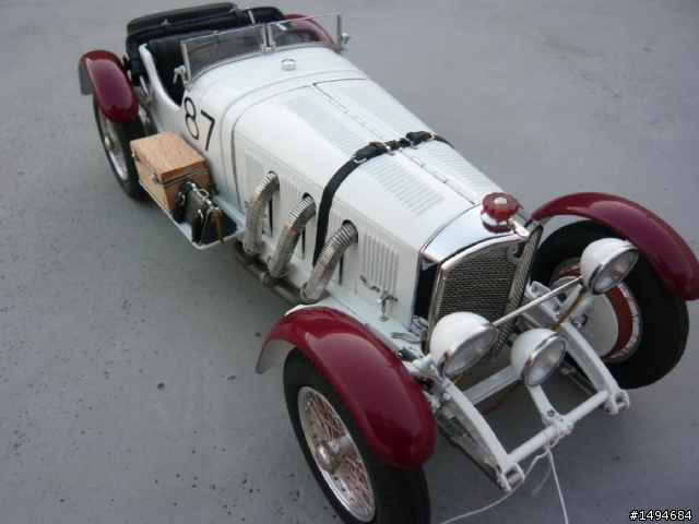 模型車收藏分享[004-CMC-M055, 1/18, Mercedes-Benz SSKL, Mille Miglia, 1931（白象）]