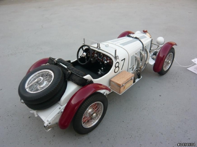 模型車收藏分享[004-CMC-M055, 1/18, Mercedes-Benz SSKL, Mille Miglia, 1931（白象）]