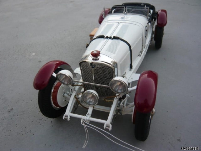 模型車收藏分享[004-CMC-M055, 1/18, Mercedes-Benz SSKL, Mille Miglia, 1931（白象）]