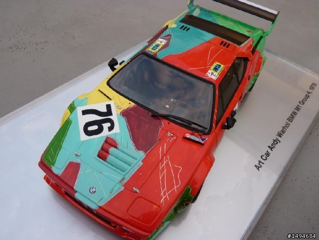 模型車收藏分享[022-Minichamps代工, 1/18, BMW M1 Art Car, painted by Andy Warhol , 1979]