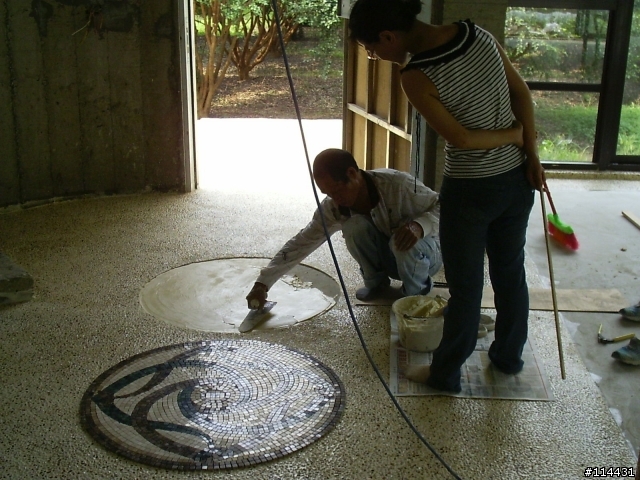 [分享]自宅DIY地坪馬賽克拼花施作