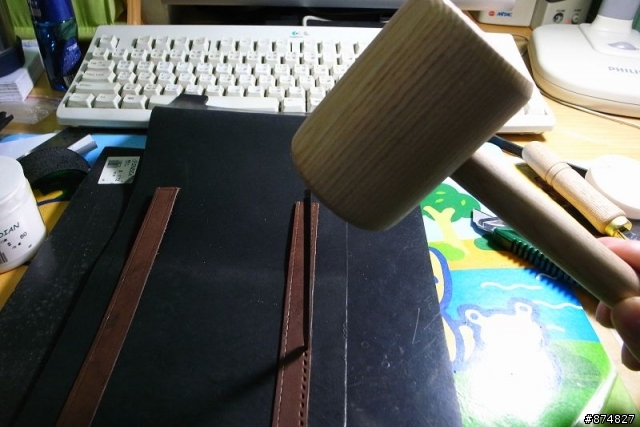 手工自製真皮座墊包