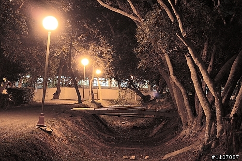 新手拍夜景，東海大學一角。