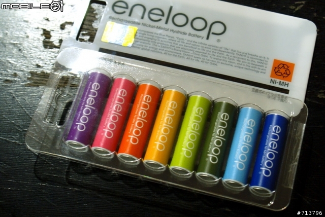 [分享]日本限定SANYO eneloop  8彩鎳氫充電電池[HR-3UTGA-8TN]