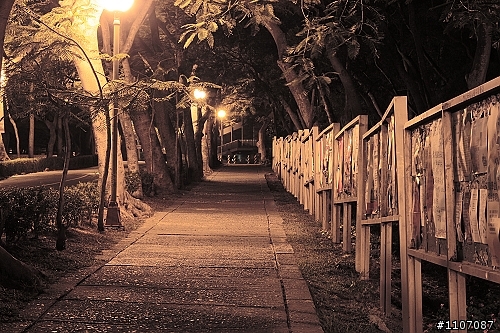 新手拍夜景，東海大學一角。