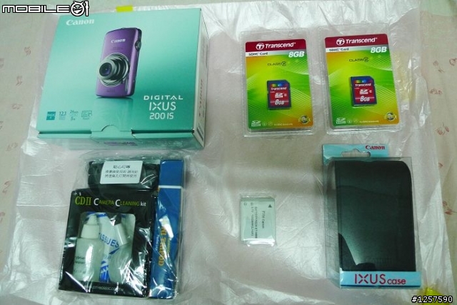 更新~資展貨Canon 200 IS夢幻紫開箱！(補上試拍圖^^)