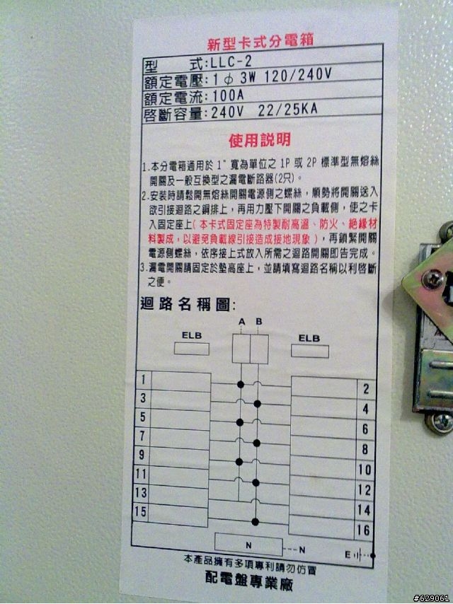 [居家修膳]請教這樣的配電箱是否可以換三孔插座